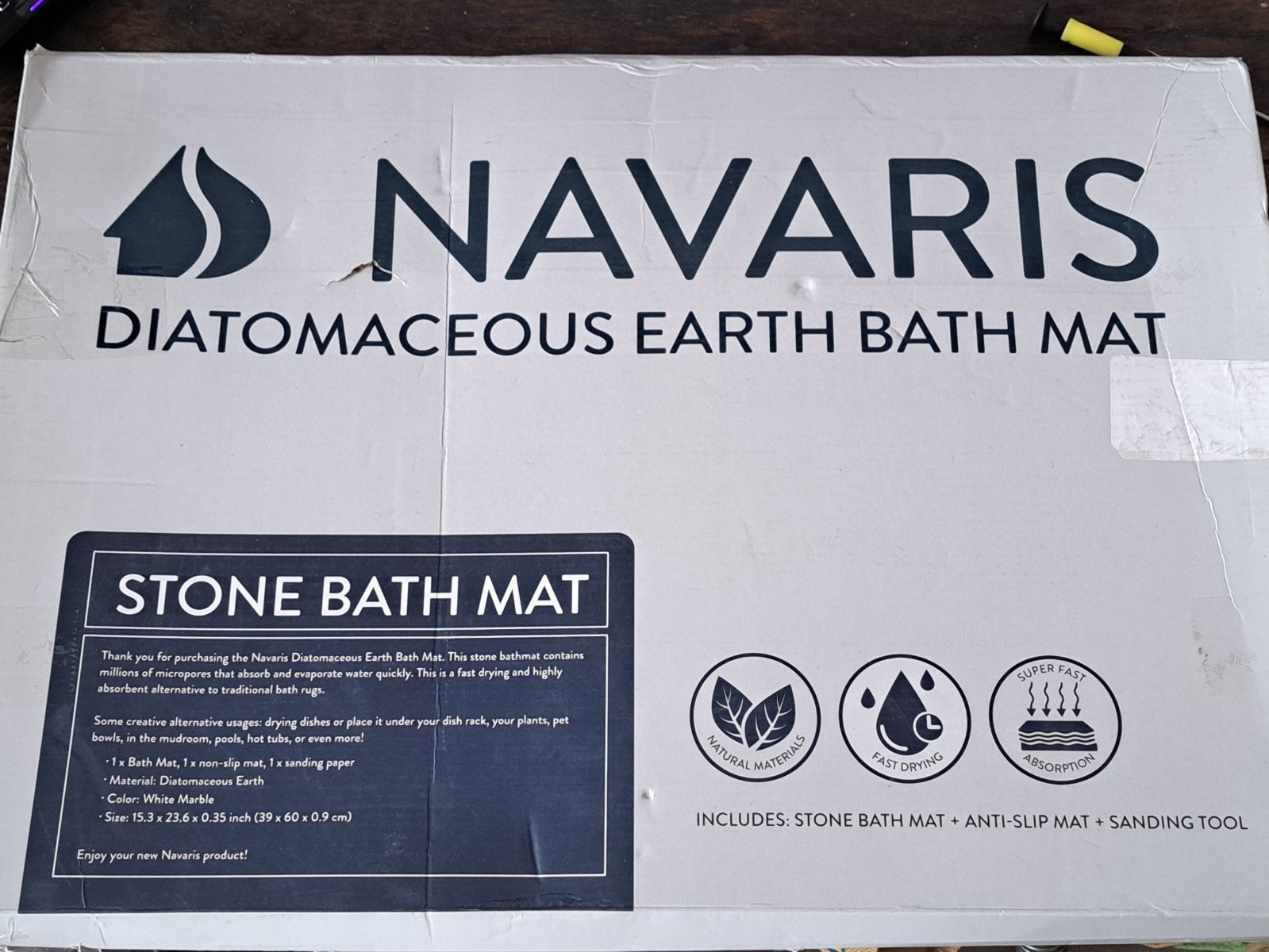 Badematte Kieselgur Badematte rutschfest Duschvorleger Vorleger klein